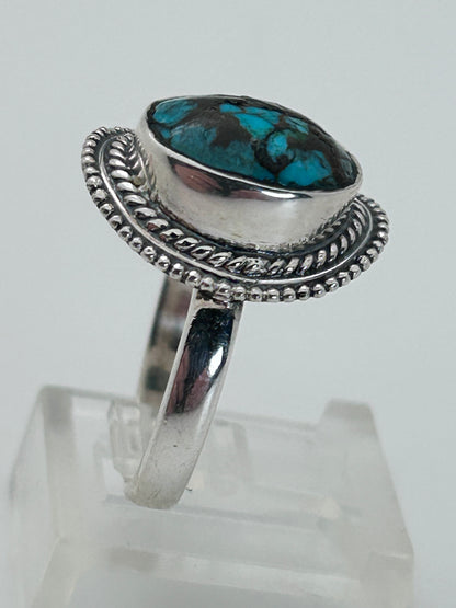 Jewelry, Woman's Ring, Tibetan Turquoise, Oval, S7 - SKU(JWR-24)