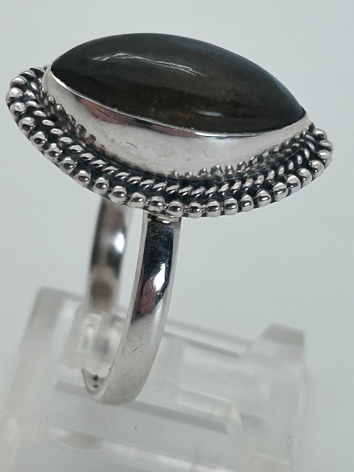 Jewelry, Woman's Ring, Labradorite, Marquise, Sterling Silver Base, S6 - SKU(JWR-39)