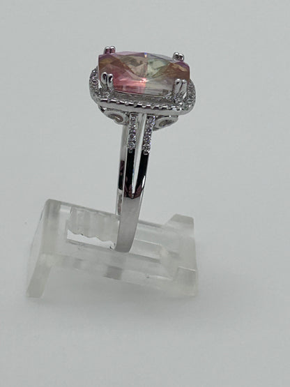 Jewelry, Women's Ring, Cubic Zirconia, 12x12, Square, Size 8 - (JWR-63)