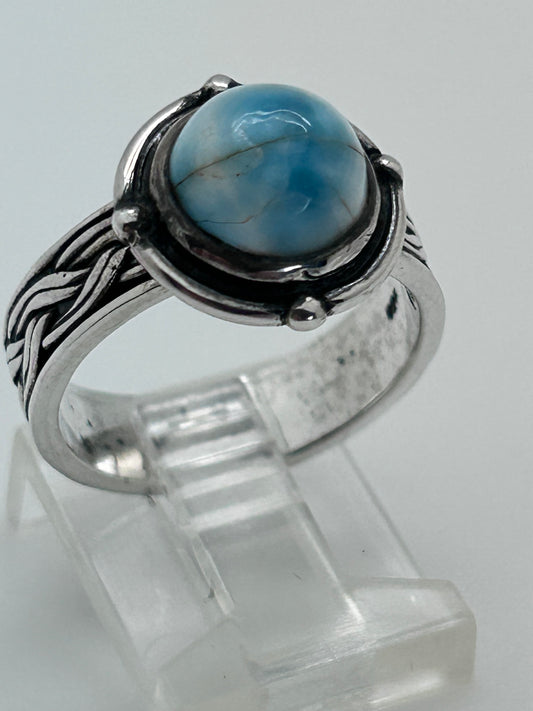 Jewelry, Women's Ring, Larimar, Round, Size 7.75 - SKU(JWR-80)