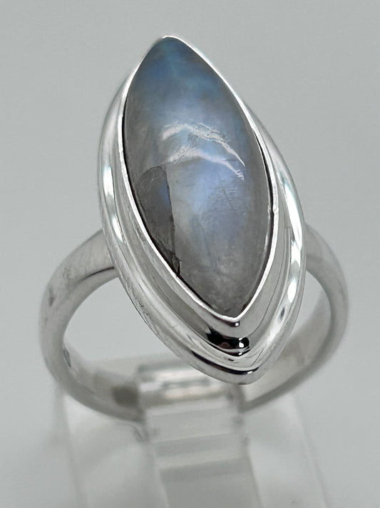 Jewelry, Women's Ring, Labradorite, Marquise, Size 6.5 - (JWR-84)