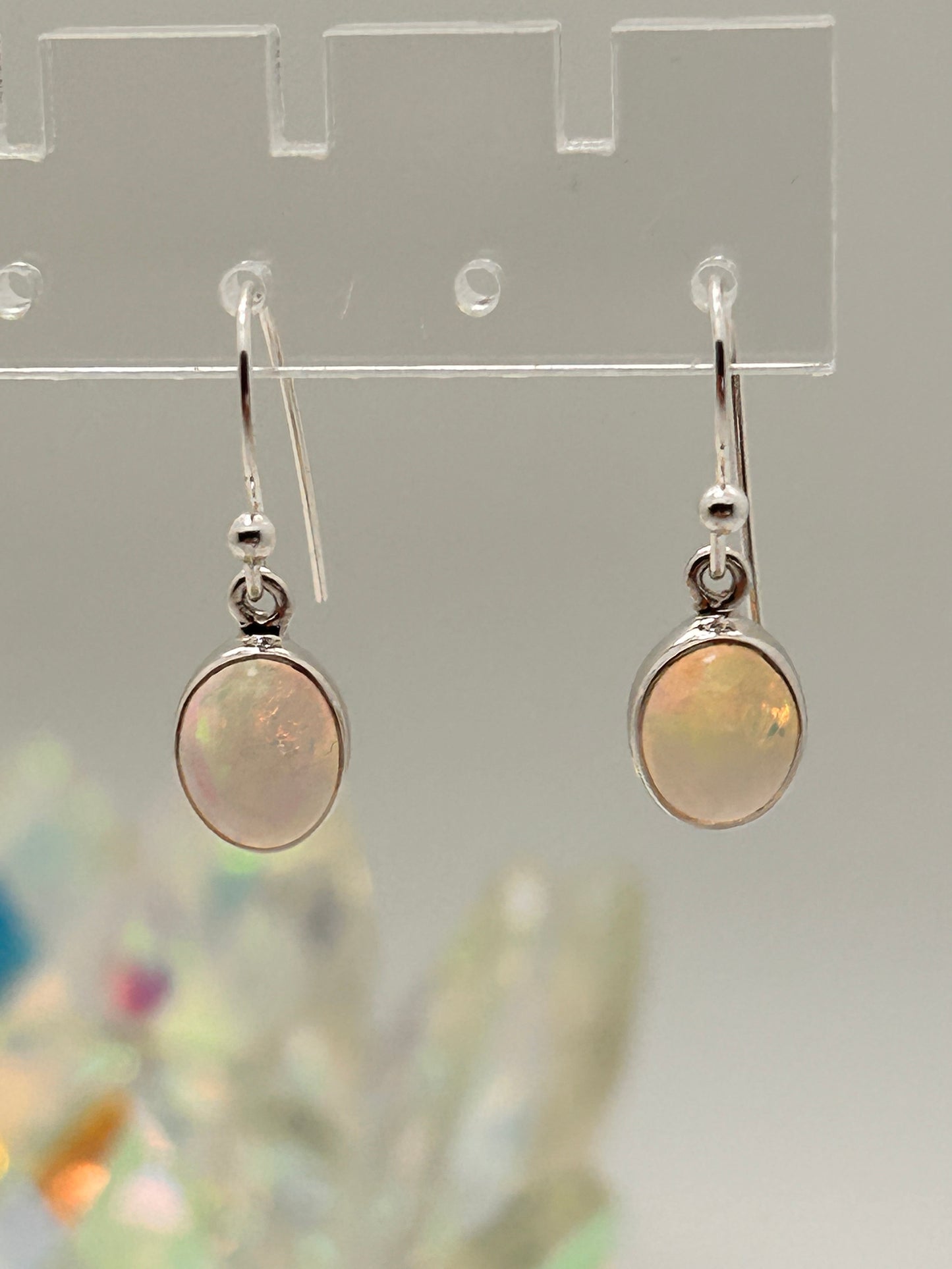 Jewelry, Earrings, Ethiopian Opal, Oval, Solitaire, 8x6mm - SKU(JE-07)