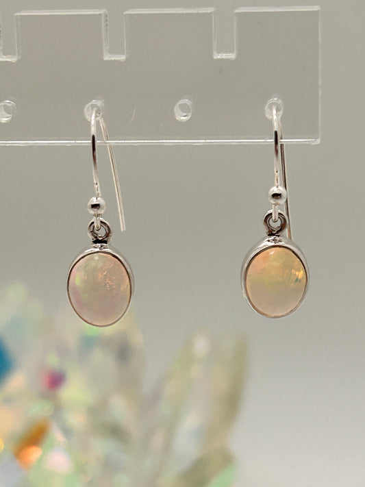 Jewelry, Earrings, Ethiopian Opal, Oval, Solitaire, 8x6mm - SKU(JE-07)