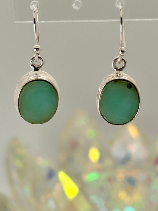 Jewelry, Earrings, Tibetan Turquoise, Flat Top, 11x9mm - SKU(JE-10)