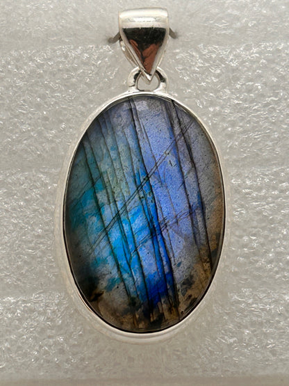 Jewelry, Pendant, Labradorite, Oval, Sterling Silver - SKU(JP-32)