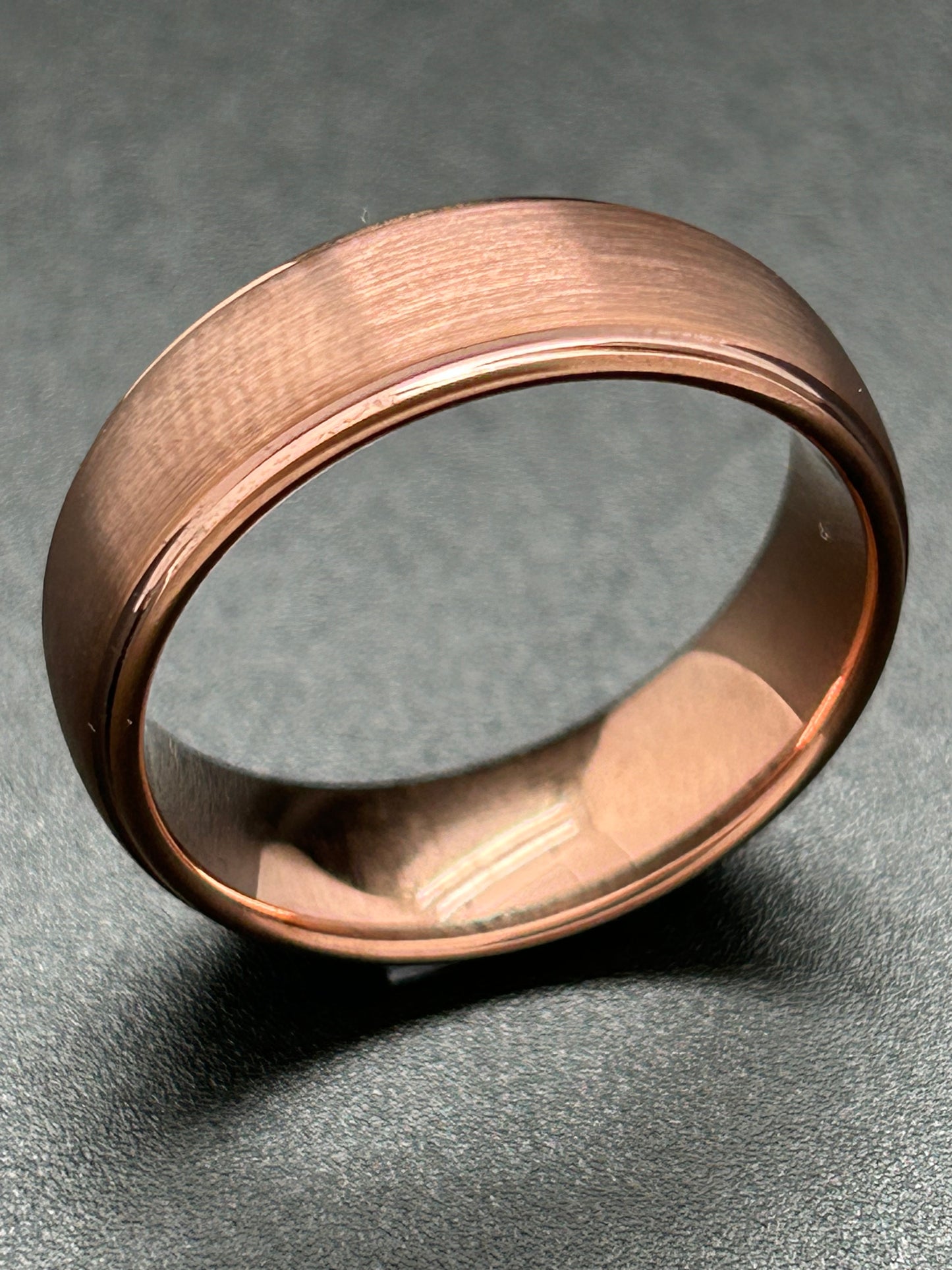 Men's Ring, Tungsten, Unique Brown Brushed Design (JMR-25)