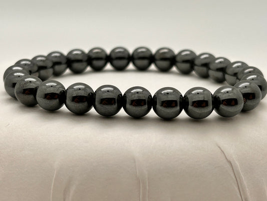 Jewelry, Bracelet, Hematite, 8mm, 30g - (JB-11)