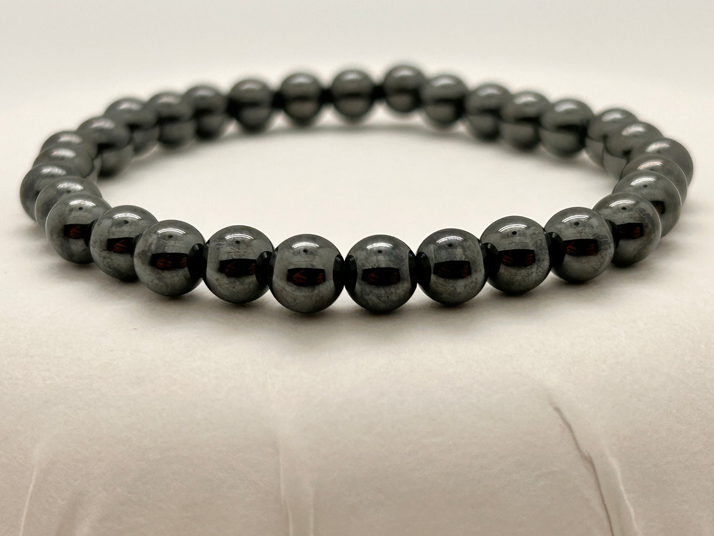 Jewelry, Bracelet, Hematite, 6mm, 16g - SKU(JB-12)